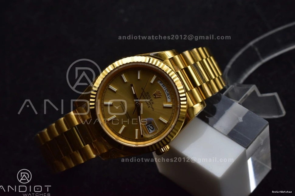 YG QuickDry on Weight) 661 1:1 Day VR3255 Edition 228238 President Gold (Gain Dial Bracelet Date Best THBF 40 0421